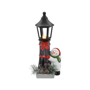 654-033 BONECO DE NEVE DECORATIVO COM LUZ 10X8X23CM