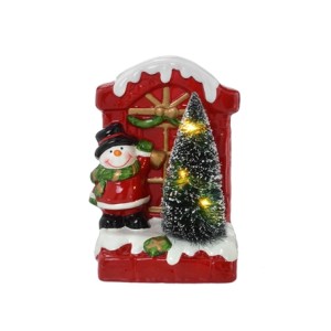 654-042 BONECO DE NEVE DECORATIVO COM LUZ 11X8X15CM
