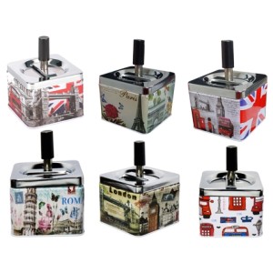 0080-8 CINZEIRO METAL QUADRADO PAISES