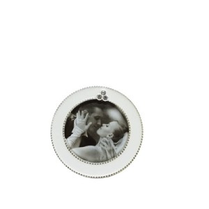 18013 PORTA RETRATO ZAMAC BRANCO 9X9CM