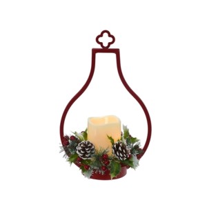 627-025 LANTERNA NATALINA COM LUZ 21X14,5X33,5CM