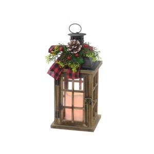 627-030 LANTERNA NATALINA COM LUZ 14X14X30,5CM