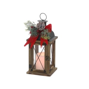 627-031 LANTERNA NATALINA COM LUZ 14X14X30,5CM