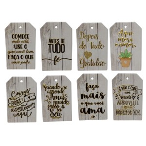 TDECP-174 ENFEITE FRASES 15X10CM DECORATIVAS