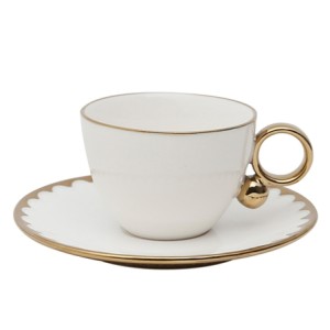 3784 CONJ 6 XICARAS CHA PORCELANA C/PIRES EGG 200ML