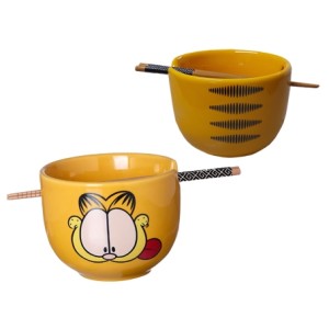 10025518 BOWL C/HASHI 500ML GARFIELD
