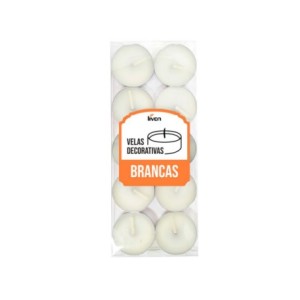5040 VELAS 10PCS BRANCA 3,5X3,5CM