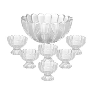 29441 CONJ 7 PECAS BOWL COM 6 TACAS PARA SOBREMESA GENEVA 1,1L/125ML