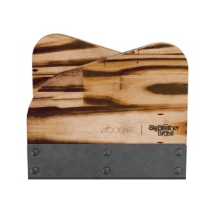 14045 PORTA GUARDANAPOS DE MADEDIRA PINUS AILA 13X11,5X6,5CM