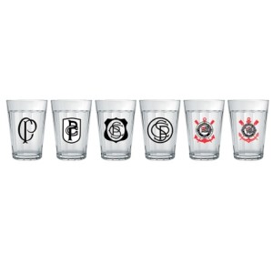2916039 COPO AMERICANO 190 ML CORINTHIANS COM 6PCS