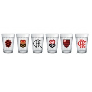 2916033 COPO AMERICANO 190 ML FLAMENGO COM 6PCS
