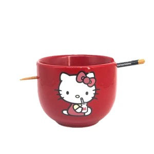 10025835 BOWL C/HASHI 500ML HELLO KITTY