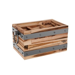 14050 PORTA TALHERES DE MADEIRA PINUS SEQUENCE 24,5X12X12CM