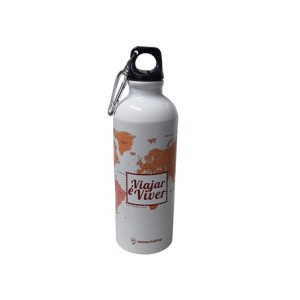 10073175 GARRAFA DE ALUMINIO 500ML C/MOSQUETAO VIAGEM
