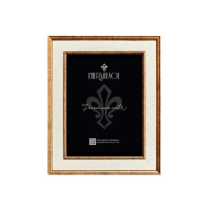 30736 PORTA RETRATO FRAME 15X20CM DOURADO E OFF WHITE