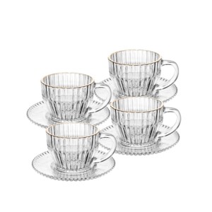 20846 CONJ 4 XICARAS DE CAFE COM FIO DE OURO IMPERATRIZ 110ML