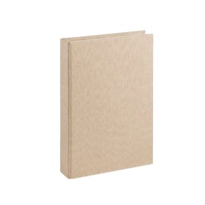 13592 LIVRO CAIXA  MDF COM REVETIMENTO EM LINHO 20X28X4CM