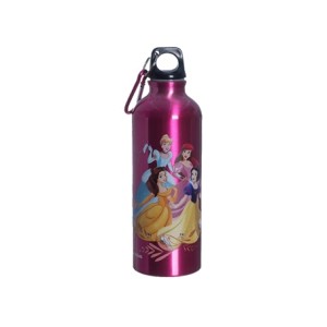 10073258 GARRAFA DE ALUMINIO 500ML C/MOSQUETAO PRINCESAS