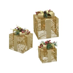 614-080 JOGO 3 CAIXAS COM LUZ