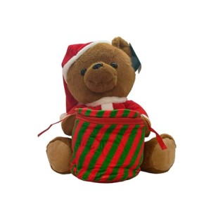 3038040164 URSO 30CM C/PRESENTE C/3 MINIATURAS NATALINA DENTRO