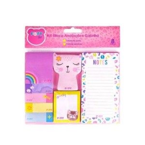 FF7006 KIT BLOCO ANOTACOES GATINHO