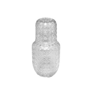 20521 MORINGA DE VIDRO COM COPO TRELICA 500ML/145ML