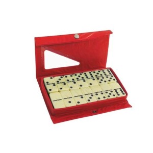 DT0406 JOGO DE DOMINO PEDRAS C/NUMEROS PRETOS