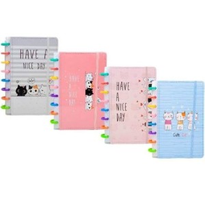 A5-MJ6165 CADERNO DISCO GATOS