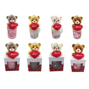 FC2850 KIT CAIXA PRESENTE URSO COM CANECA 325ML