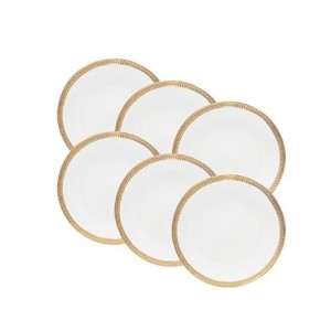 18052 CONJ 6 PRATOS SOBREMESA PORCELANA PADDY 19CM