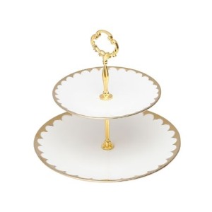 18151 PRATO DUPLO PARA DOCES DE PORCELANA EGG 19CM/27CMX24CM