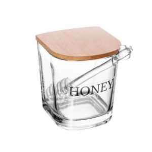 21316 MELEIRA COM TAMPA E PEGADOR DE BAMBU BASIC 9X11CM