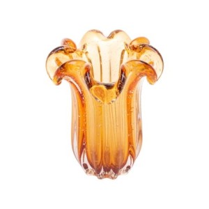 29057 VASO DE VIDRO FLAT ITALY AMBAR 19X24CM
