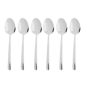 71967 CONJ 6 COLHERES PARA SOBREMESA VIENA ACO INOX