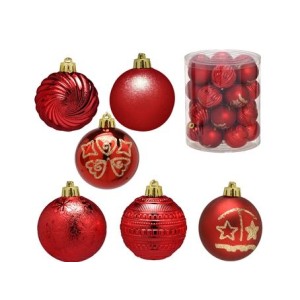 620-111 JOGO 26 BOLAS NATALINAS 6CM