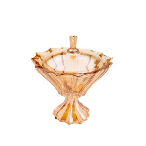26707 POTICHE C/PE PARADISE AMBAR 21,5X23,5CM