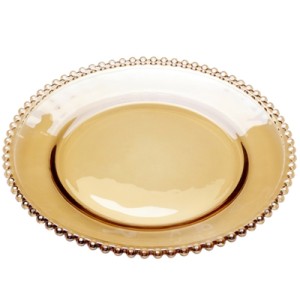 27664 PRATO AMBAR CRISTAL DE CHUMBO 20CM