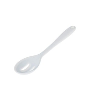 5023 COLHER PERFURADA BRANCA 27CM SILICONE
