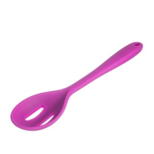 5027 COLHER PERFURADA LILAS SILICONE 27CM